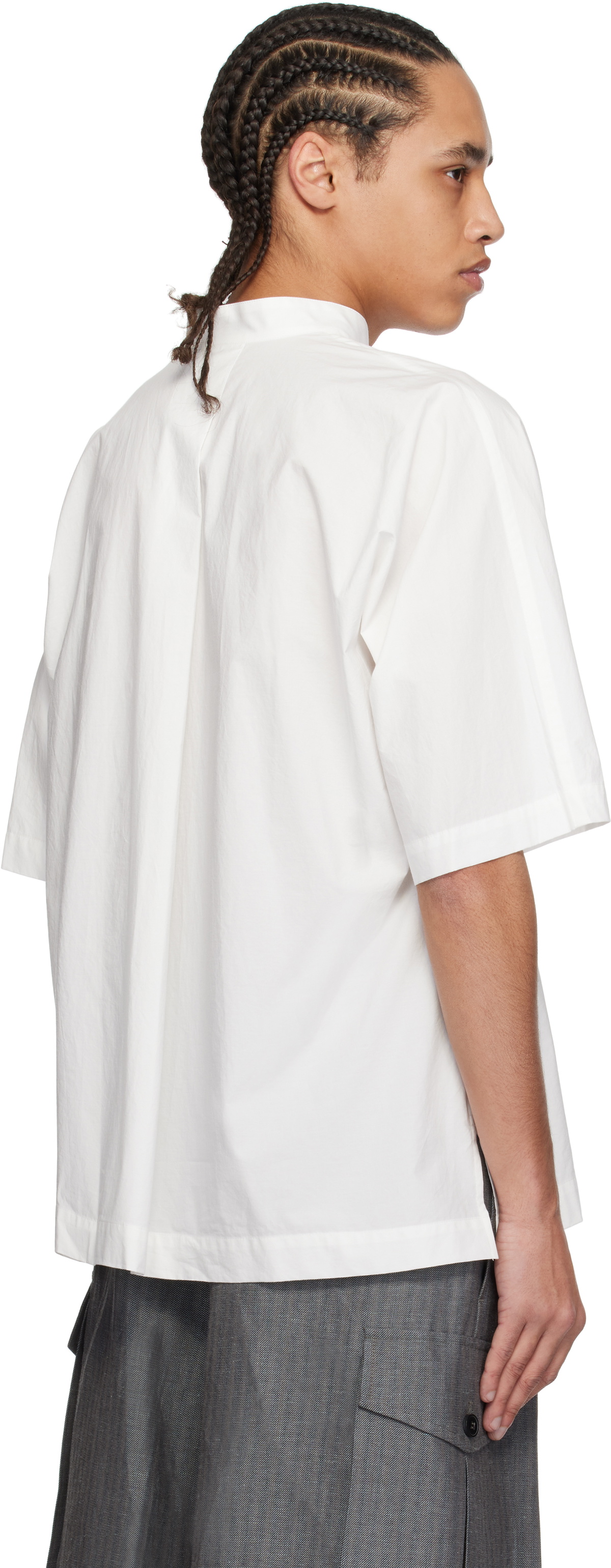 HOMME PLISSÉ ISSEY MIYAKE White Streamline Shirt Homme Plisse