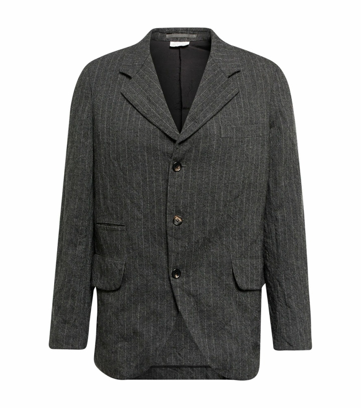 Photo: Comme des Garcons Homme Deux - Chalk stripe wool-blend blazer