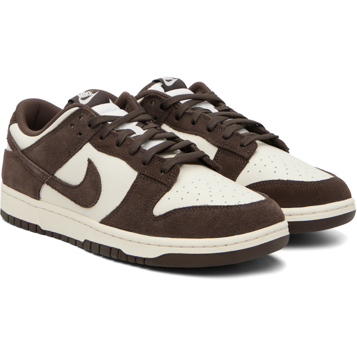 Nike Brown & Off-White Dunk Low Retro SE Sneakers