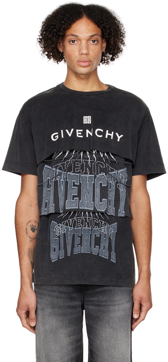 Photo: Givenchy Grey Tiered T-Shirt