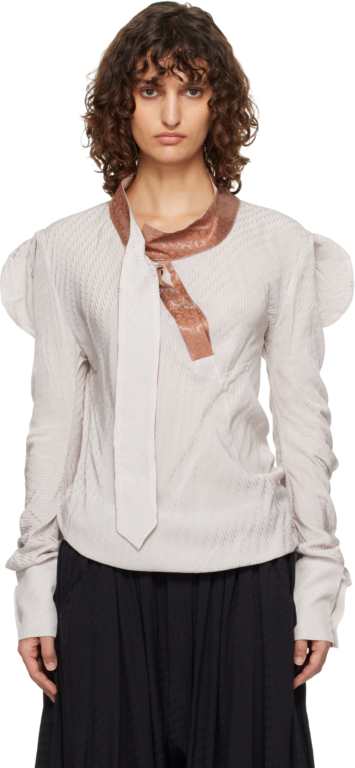 Kiko Kostadinov Beige Evelyn Blouse