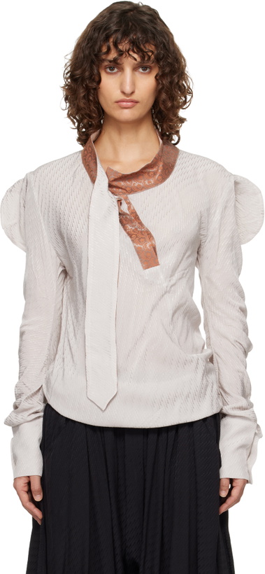 Photo: Kiko Kostadinov Beige Evelyn Blouse