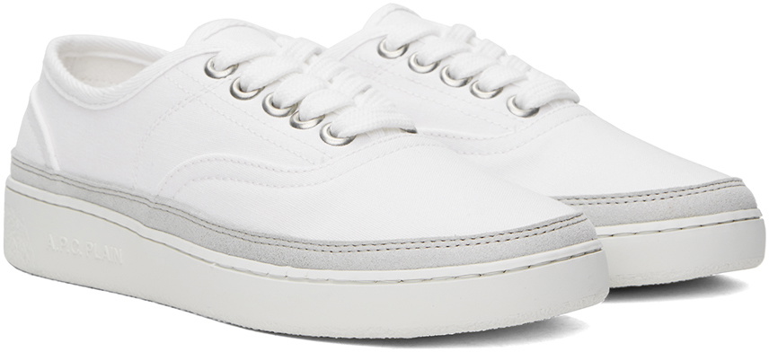 A.P.C. White Plain Simple Sneakers A.P.C.