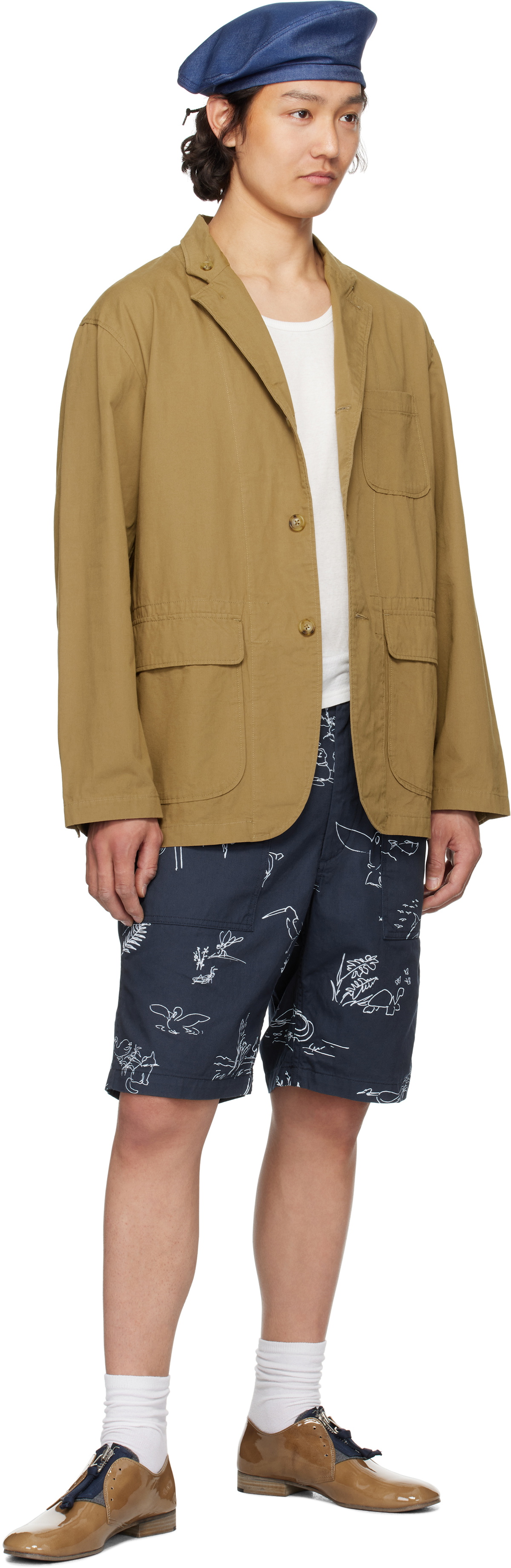 Engineered Garments Navy Fatigue Shorts