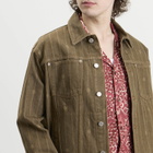 Drôle de Monsieur Men's Monogram Denim Jacket in Brown
