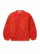 Séfr - Sol Oversized Cable-Knit Wool Sweater - Orange