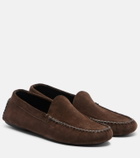 The Row Lucca suede loafers