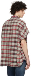 R13 Grey & Red Cut-Off Shirt