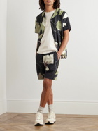 Folk - Assembly Straight-Leg Printed Linen Shorts - Black