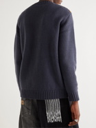 UNDERCOVER MADSTORE - Markus Åkesson Appliquéd Intarsia Wool-Blend Sweater - Gray