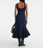 7 For All Mankind Sweetheart denim midi dress