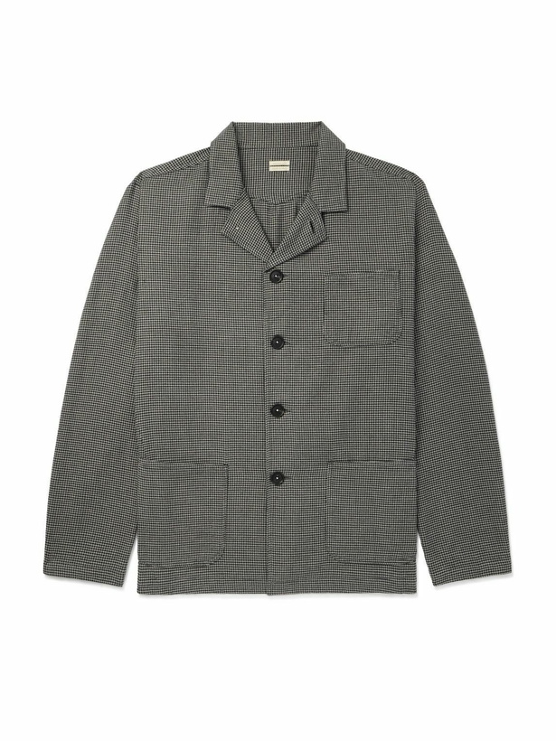 Photo: Massimo Alba - Florida Puppytooth Cotton Overshirt - Gray