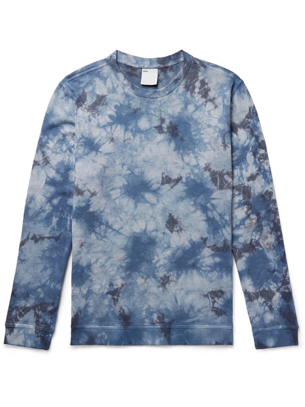 Photo: Onia - Tie-Dyed Cotton-Jersey Sweatshirt - Blue