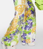 Versace - Floral wide-leg pants