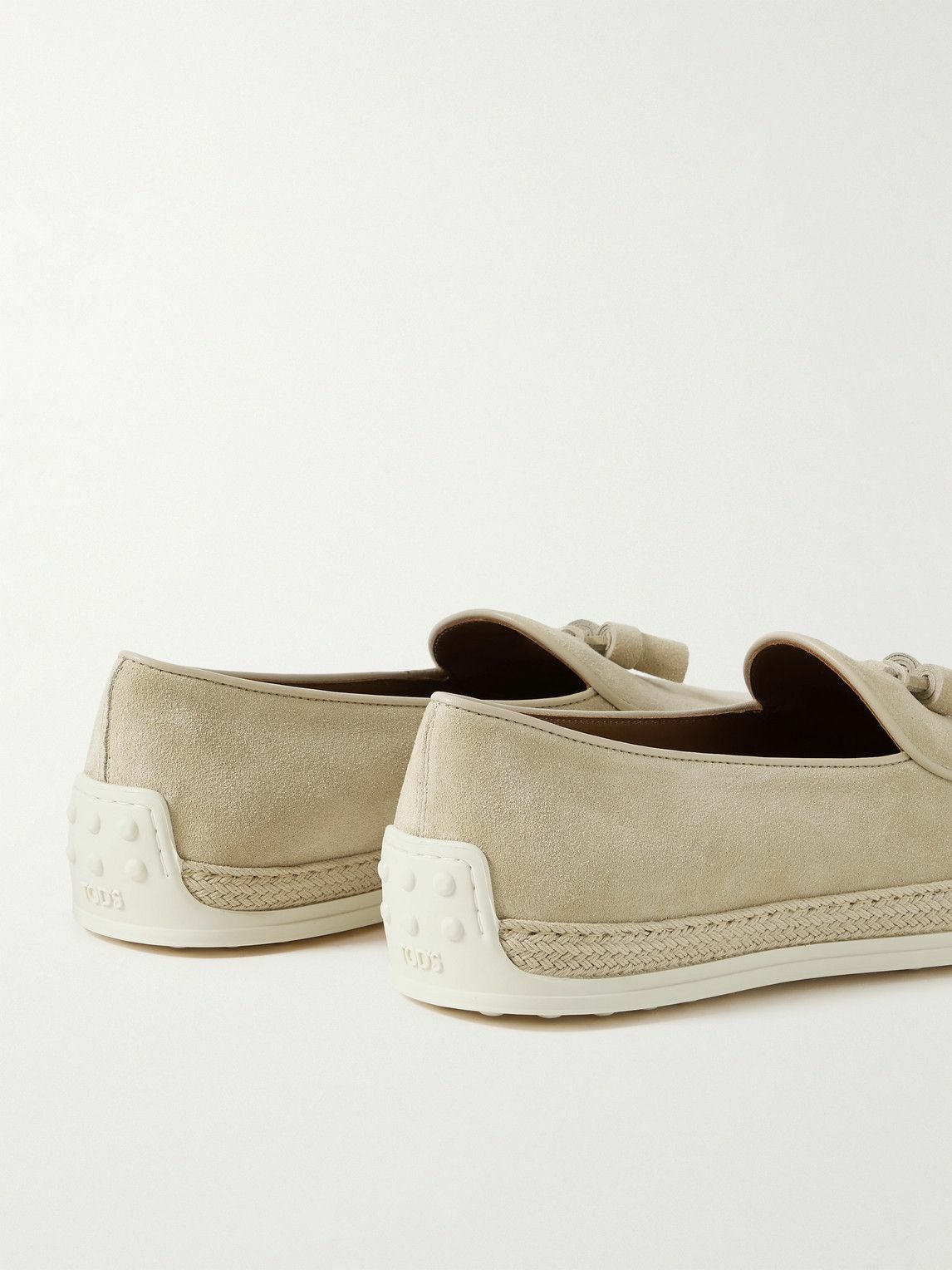 Tod's - Suede Tasselled Espadrilles - Neutrals