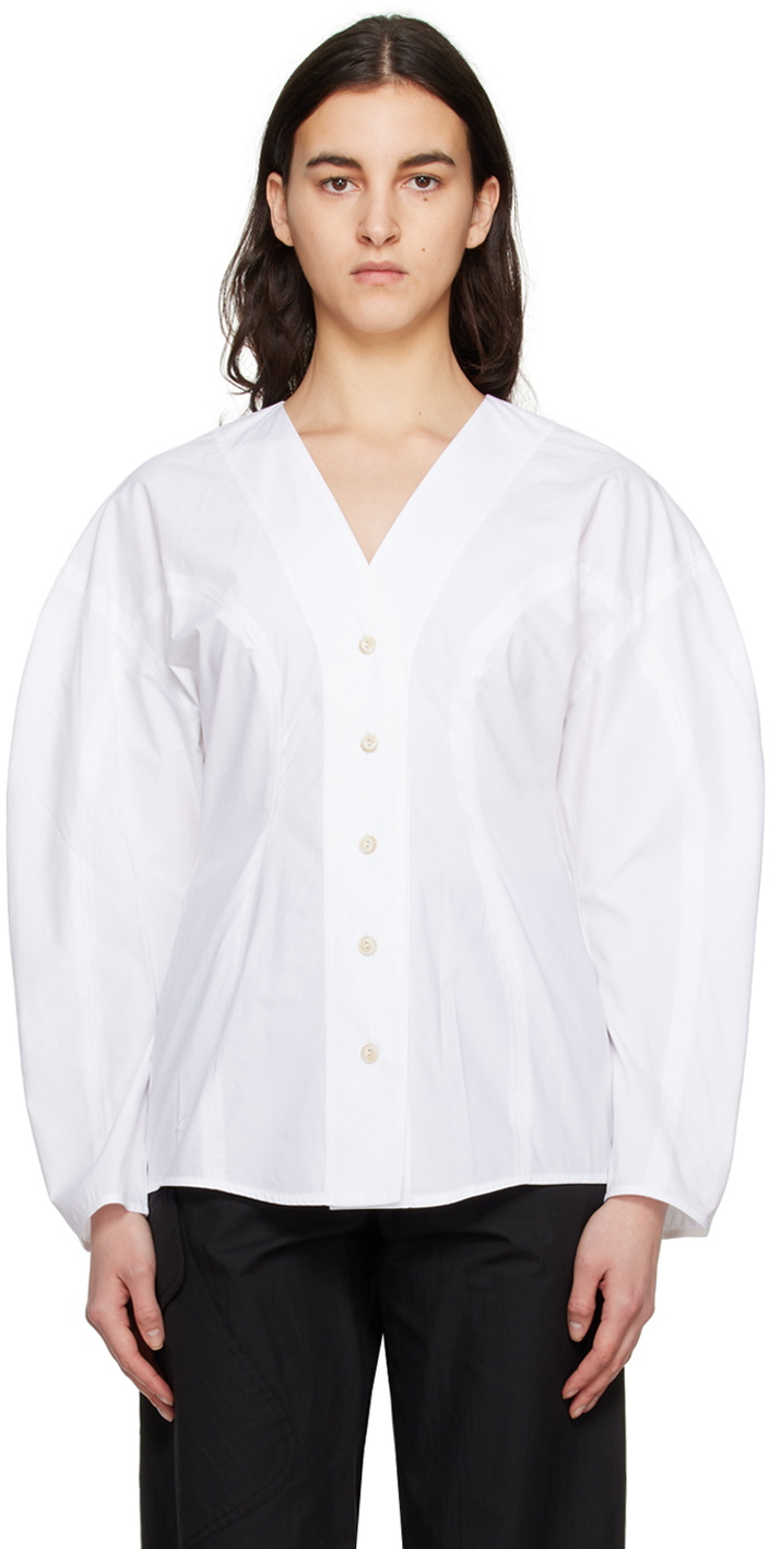 House of Dagmar White Fitted Blouse House of Dagmar