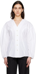 House of Dagmar White Fitted Blouse