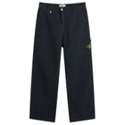 Stone Island Men's Cotton Moleskin-TC Trousers in Navy Blue