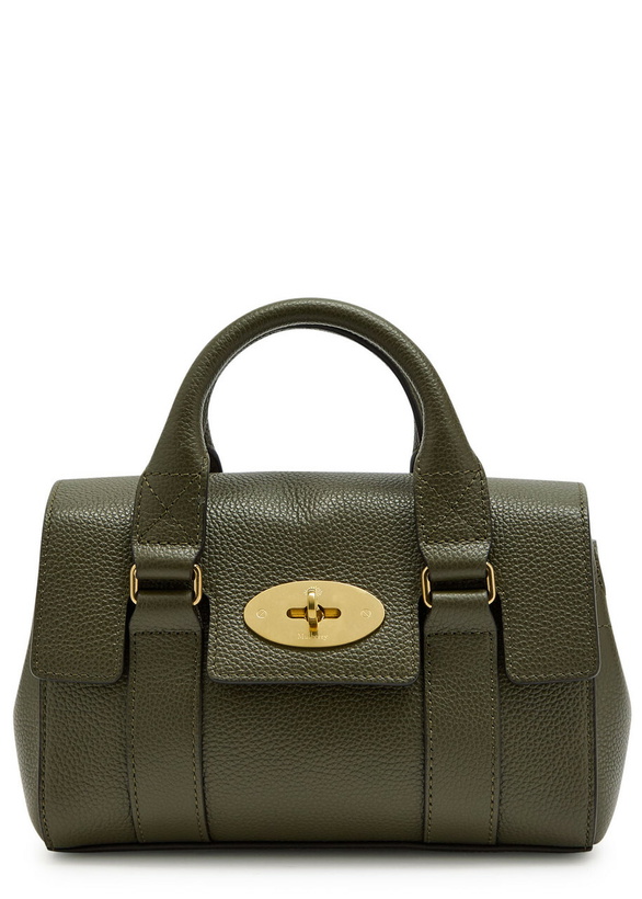 Photo: Mulberry Heritage Bayswater Mini Grained Leather Cross-body bag - Green - One Size