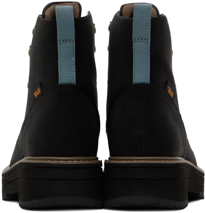 teva black leather boots