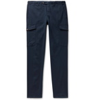 THOM SWEENEY - Cavalry Slim-Fit Tapered Stretch-Cotton Twill Cargo Trousers - Blue
