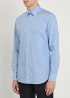 Slowear Striped Cotton-poplin Shirt Blue