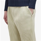 Homme Plissé Issey Miyake Men's Pleated Compleat Trousers in Olive Grey