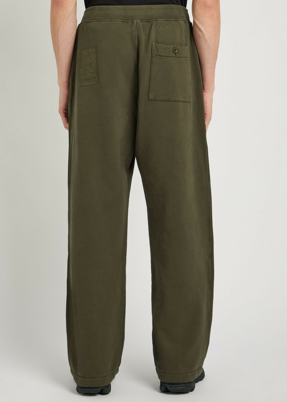 Ten C Straight-leg Cotton Sweatpants Olive