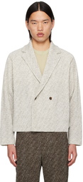 HOMME PLISSÉ ISSEY MIYAKE Off-White Diagonals Blazer