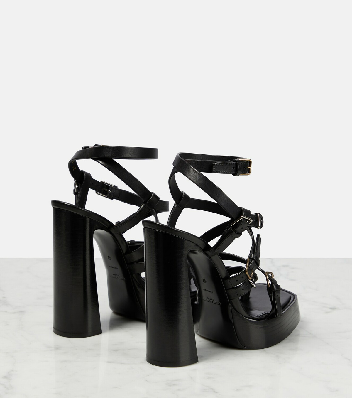 Saint Laurent - Platz platform leather sandals