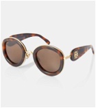 Loewe Metal Daisy round sunglasses