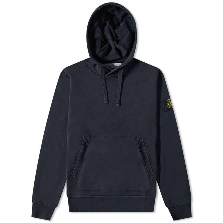 Photo: Stone Island Men's Garment Dyed Popover Hoody in Navy