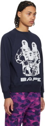 BAPE Navy Relaxed-Fit Sweatshirt