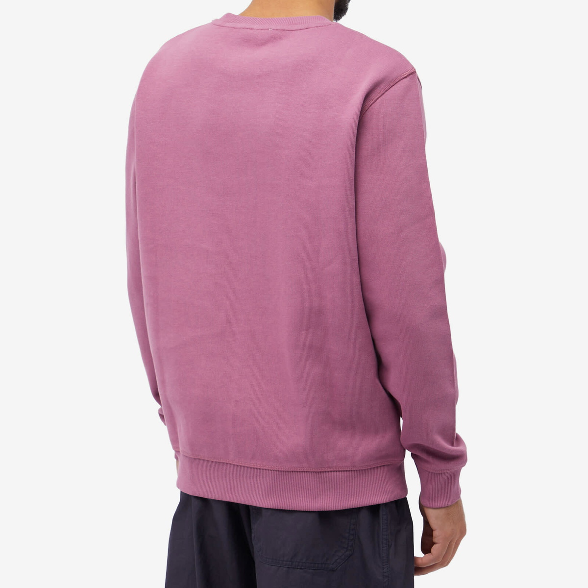 Armor-Lux Men's Organic Logo Crew Sweat in Deep Purple