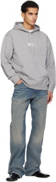 MM6 Maison Margiela Gray Logo Patch Hoodie