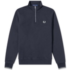 Fred Perry Authentic Men's Quarter Zip Sweat in Navy