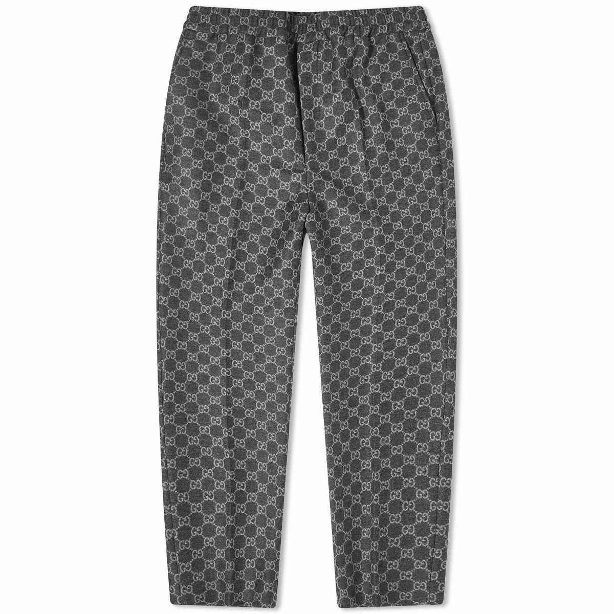 Photo: Gucci Men's GG Jacquard Trousers in Dark Grey