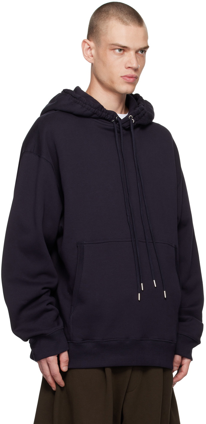 Dries Van Noten Navy Loose Fit Hoodie Dries Van Noten