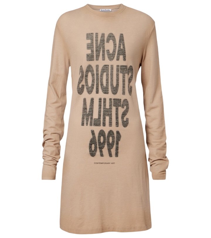 Photo: Acne Studios Logo cotton jersey minidress