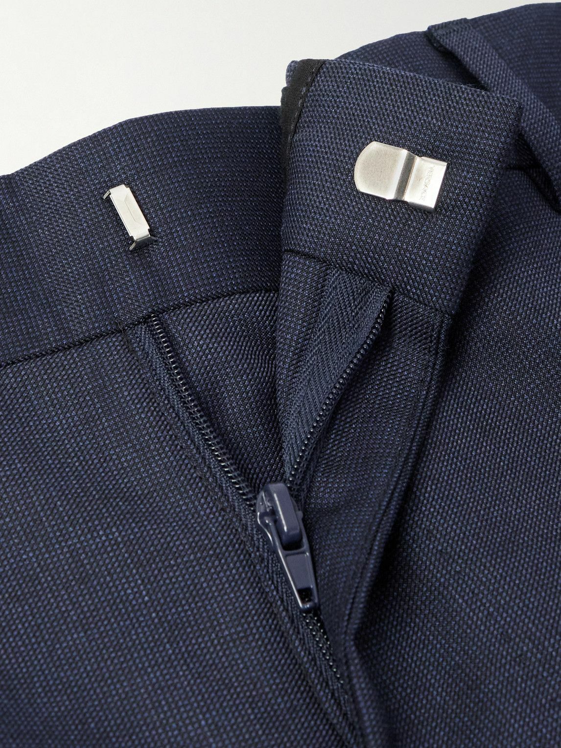 Versace - Slim-Fit Tapered Virgin Wool Trousers - Blue