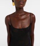 The Frankie Shop Sienna semi-sheer linen maxi dress