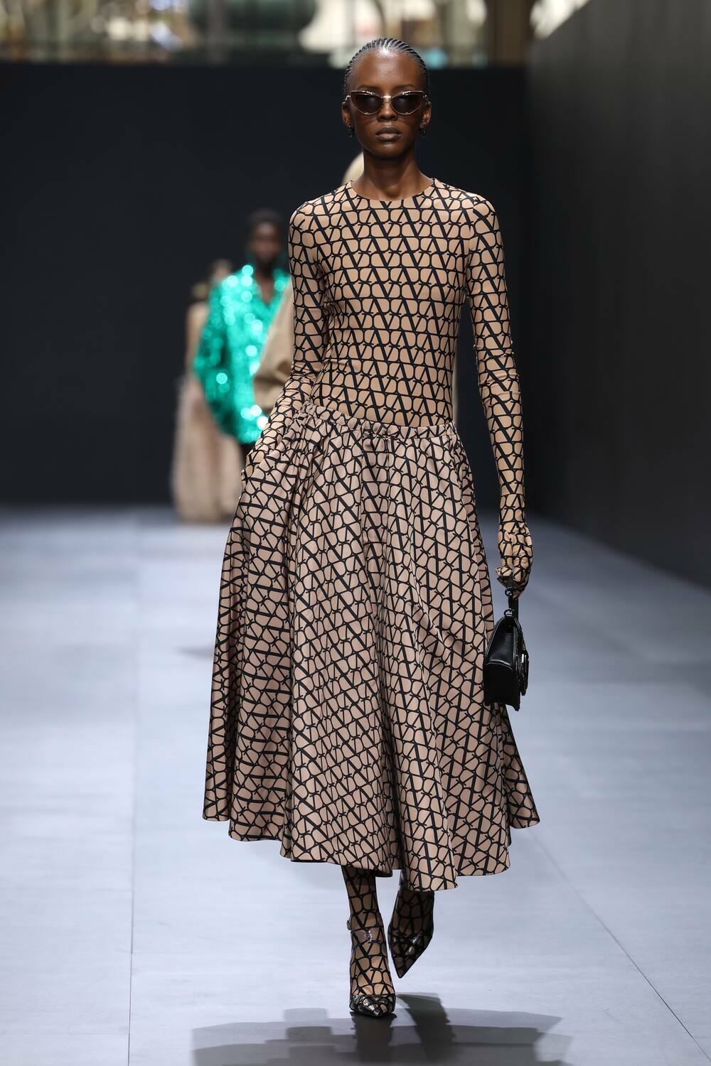 RED VALENTINO ドレス モスリン TOILE DE JOUY 42（7号