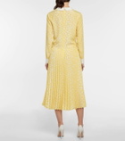 REDValentino Printed tie-neck midi dress