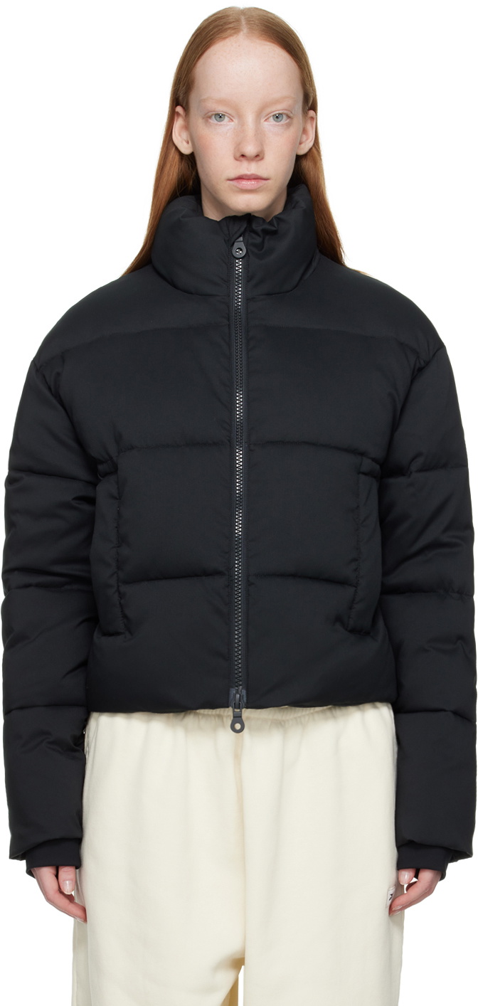 Girlfriend Collective Black Cropped Puffer Jacket