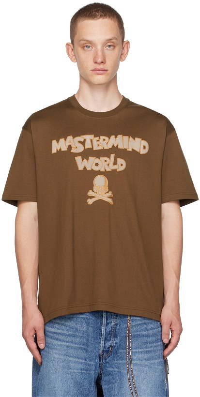 Photo: mastermind WORLD Brown Bonded T-Shirt