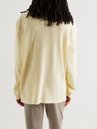 Fear of God Essentials - Logo-Appliquéd Waffle-Knit Cotton-Jersey Henley T-Shirt - Neutrals