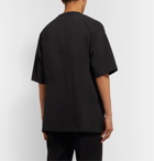 Balenciaga - Printed Cotton-Jersey T-Shirt - Black