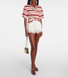 Rabanne Macramé cotton shorts