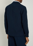 Officine Générale Jean-baptiste Seersucker Jacket Navy