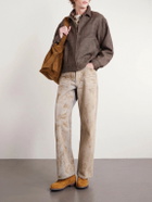 Visvim - Strato Leather-Trimmed Linen and Wool-Blend Twill Jacket - Brown